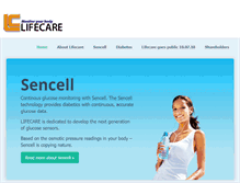 Tablet Screenshot of lifecare.no